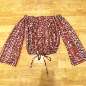 Off the shoulder crop top